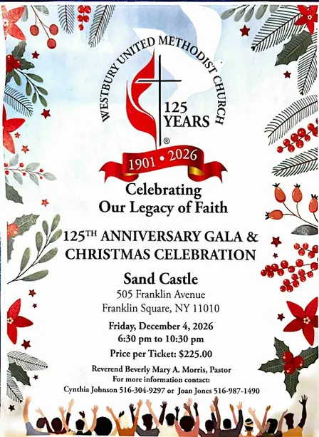 125th Anniversary Gala for Westbury United Methodist Church, NY