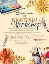 Fall Watercolor Workshop @ Patmos Library