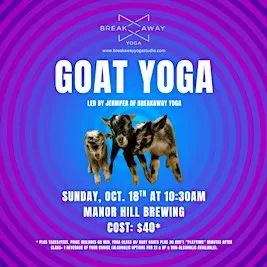 Goat Yoga at Manor Hill Brewing