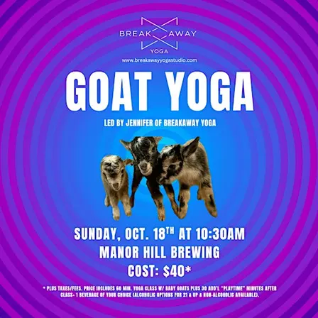 Goat Yoga at Manor Hill Brewing