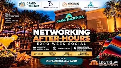 Networking AFTER-HOURS expo week. Free Appetizers
