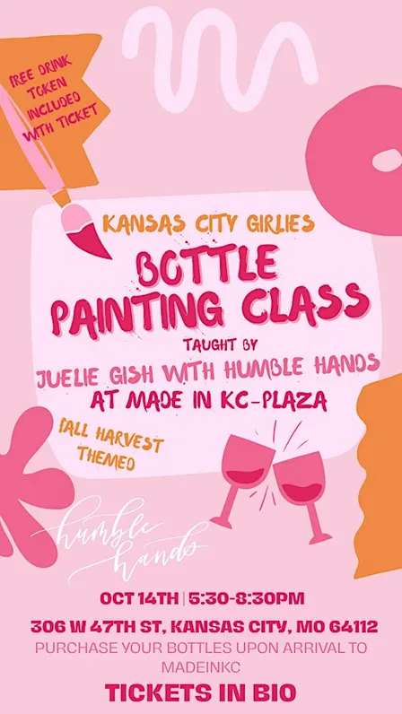 KC Girlies Bottle Painting Class