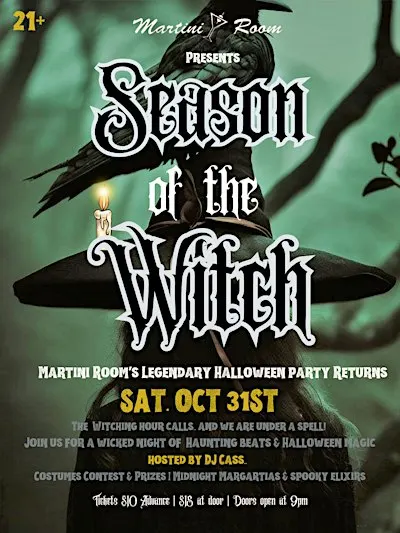SEASON OF THE WITCH – Halloween Party at Martini Room