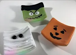 Halloween Plate Trio | Fused Glass