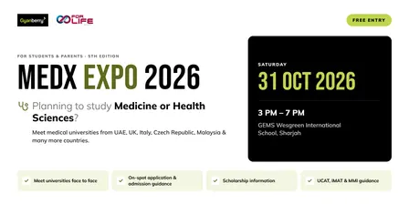 MEDX Expo 2026 Sharjah by Gyanberry & GEMS for Life