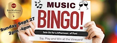 MUSIC BINGO AT THE WINERY