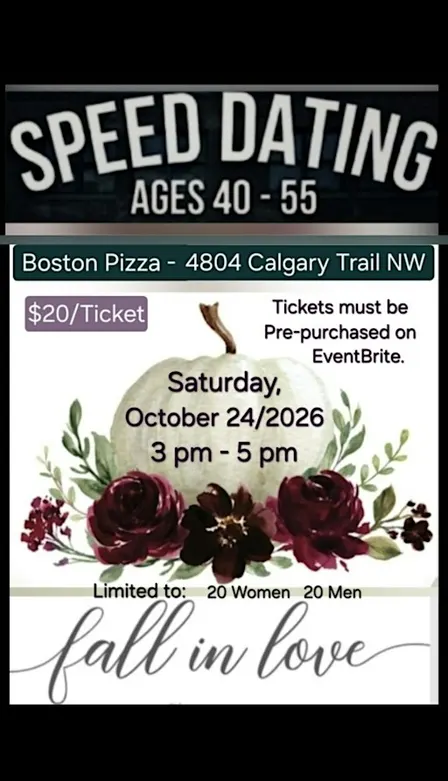 'Fall In Love' Speed Dating - Ages 40-55
