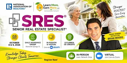 SRES® Designation – October 8 & 9 , 2026 | Virtual | In-Person Class