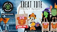 Trick or Treat Tote Painting a Comedy Paint and Brew Tasting