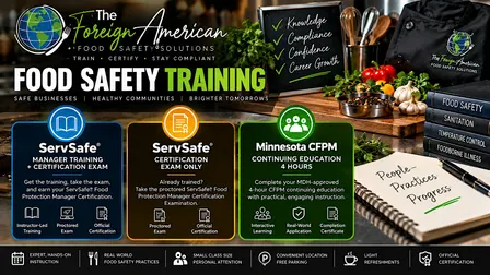 ServSafe Manager: Training, Exam Only & MN CFPM CE