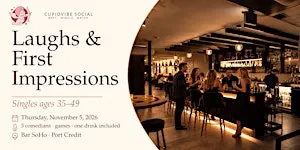 Laughs & First Impressions: Singles Comedy Night (Ages 35–49) Nov 5