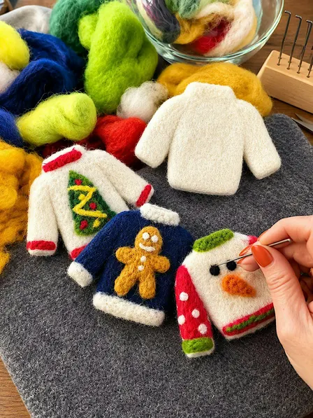 Ugly Sweater - Needle felting workshop - Whiterock