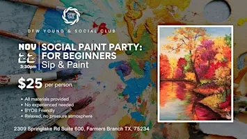 Social Paint Party for Beginners | Sip & Paint