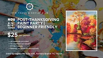 Post Thanksgiving Paint Party | Beginner Friendly Sip & Paint