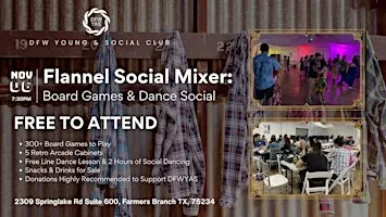 Flannel Social Mixer: Board Games & Dance Social