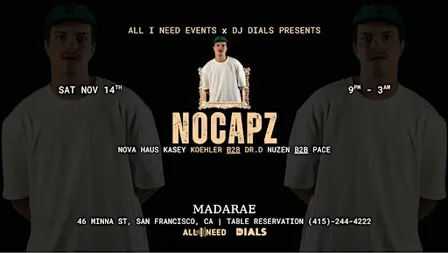 Nocapz (Brazil | House, Tech House, Minimal & Afro House) at Madarae