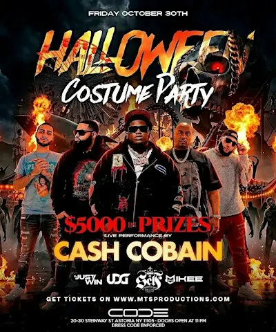Cash Cobain Live | Halloween Costume Party | NYC Events Guide