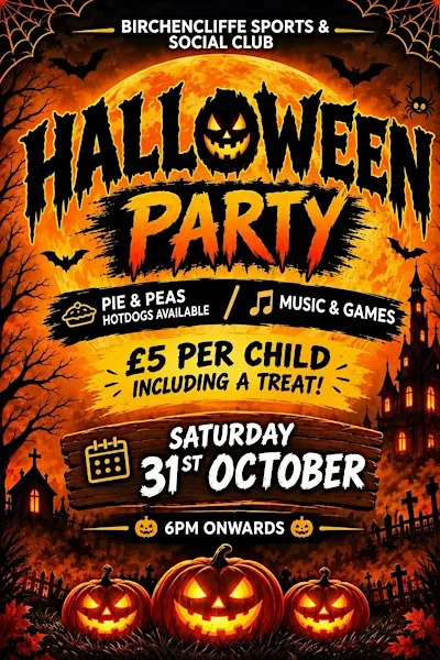 Halloween Party 2026 @ Birchencliffe Sports & Social Club
