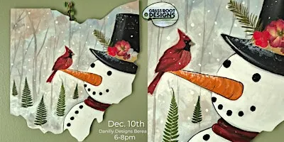 Ohio Snowman + Cardinal Paint Party | Danilly Designs Berea