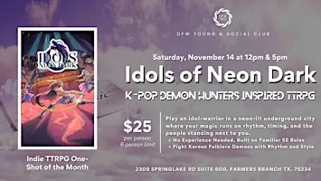 Idols of the Neon Dark | Pop Idol TTRPG