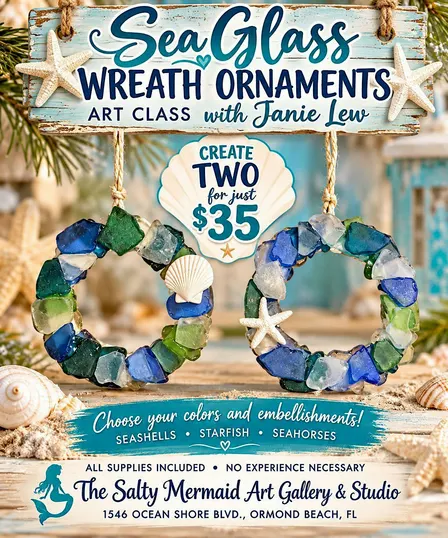 Sea Glass Wreath Ornaments