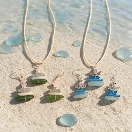 Sea Glass 3 Piece Jewelry Set