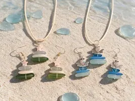 Sea Glass 3 Piece Jewelry Set