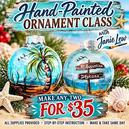 Handpainted Ornaments with Janie Lew