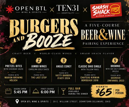 Burgers and Booze -  Wine and BeerTasting!