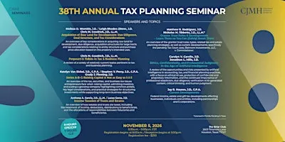 38th Annual Tax Planning Seminar