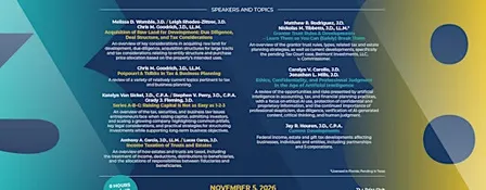 38th Annual Tax Planning Seminar