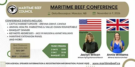2026 Maritime Beef Conference / Congrès du Conseil du boeuf des Maritimes