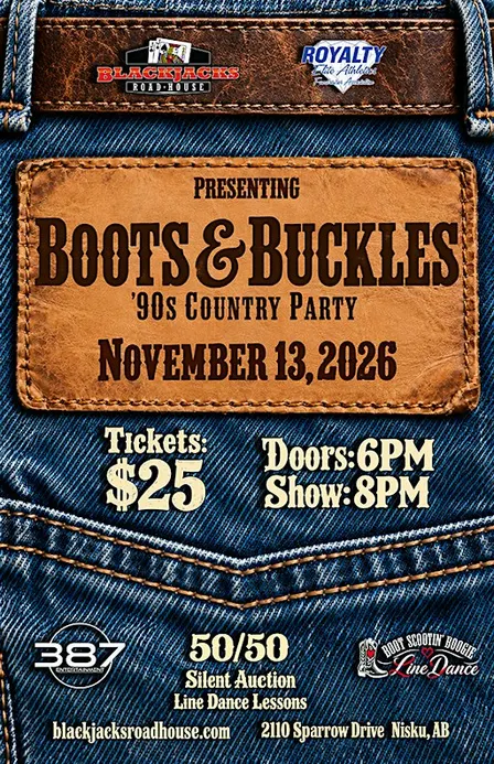 Boots & Buckles 90s Country Party