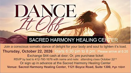 Dance It off! Somatic dancing on purpose to release emotional debris.