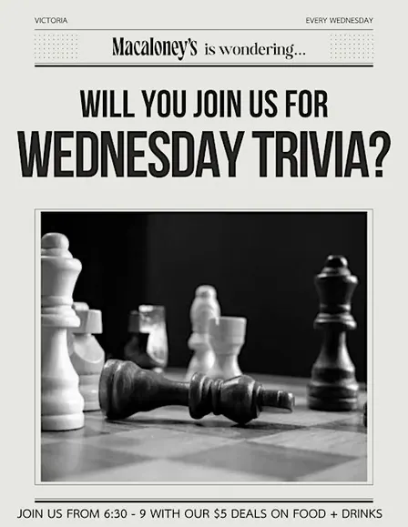 Macaloney's Wednesday Trivia