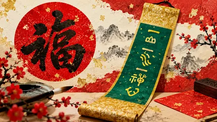 Creating Festive Blessings with Chinese Calligraphy