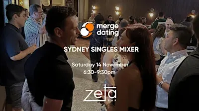 Sydney | Singles Mixer | Zeta Bar | Saturday 14th November | 30-40