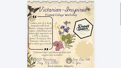 Victorian Stroll Inspired Dried Floral Frame Collage Workshop