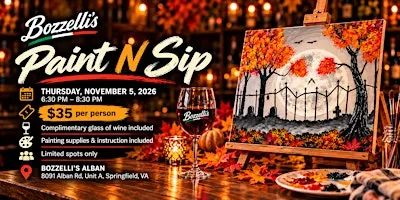 Paint N Sip at Bozzelli’s Alban