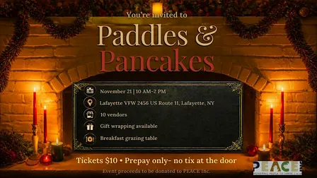 Paddles & Pancakes Holly Days In person Shopping event