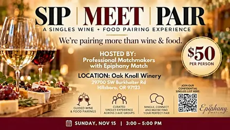 11/15/26 Singles Sip-Meet-Pair (3 Age Groups)