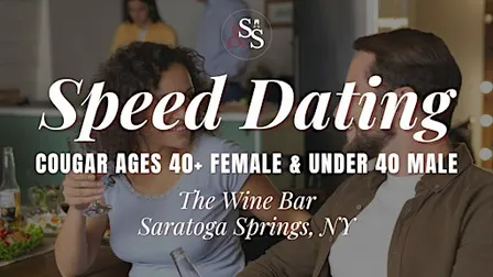 Cougar Date Night Speed Dating in Saratoga Springs, NY at The Wine Bar