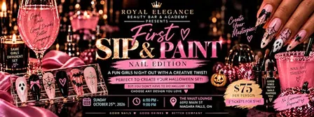 Royal Elegance Presents: First Sip & Paint – Nail Edition