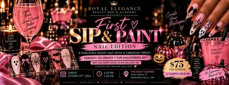 Royal Elegance Presents: First Sip & Paint – Nail Edition