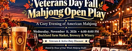 Veterans Day Mahjong Open Play at Buckland Farm Market Brewery & Winery