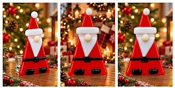 Ho Ho Ho Santa Tealight Candle Holder Fused Glass Workshop - Waterford