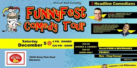 FUNNYFEST COMEDY Tour Show - Restaurant Niko Niko - Edmonton YEG