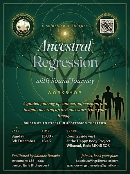 Ancestral Connection Regression Journey with Sound Bath.