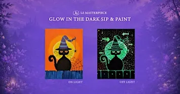 Sip and Paint (Glow in the Dark): Black Cat