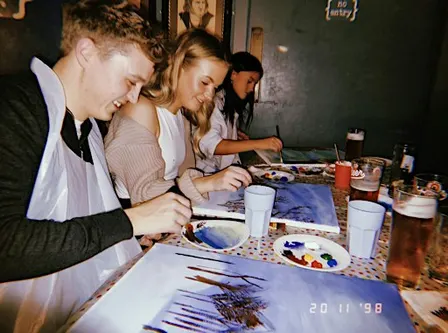 Copy of Boozy Brushes Drag Winter Vibes Sip and Paint! Edinburgh